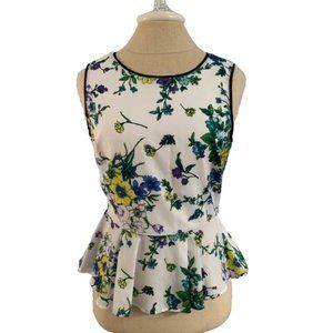 Forever 21 Tank Top Floral Peplum Sz S